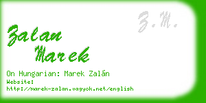 zalan marek business card